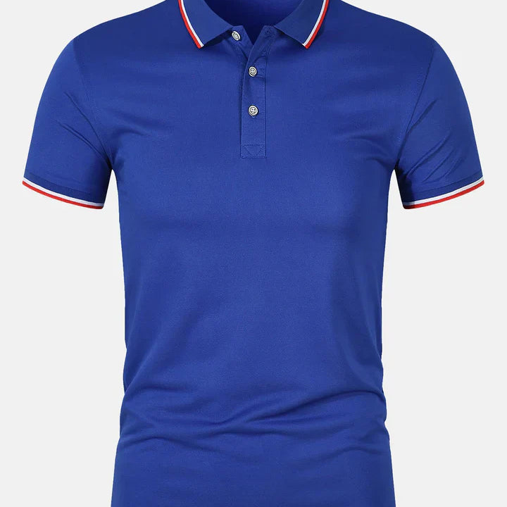 Camisa Polo – Corte Slim com Fecho de Botão e Malha Respirável