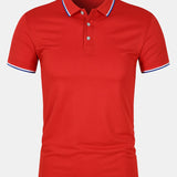Camisa Polo – Corte Slim com Fecho de Botão e Malha Respirável