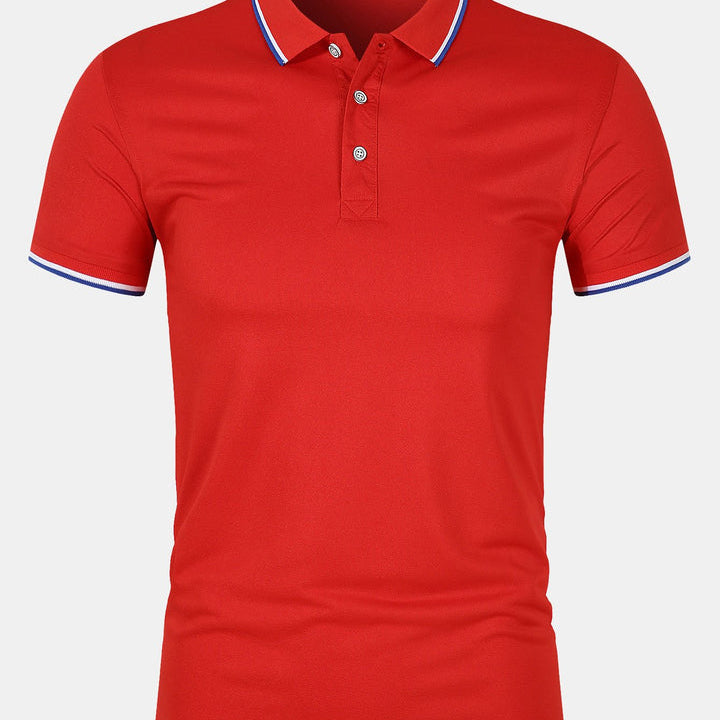 Camisa Polo – Corte Slim com Fecho de Botão e Malha Respirável
