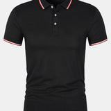 Camisa Polo – Corte Slim com Fecho de Botão e Malha Respirável