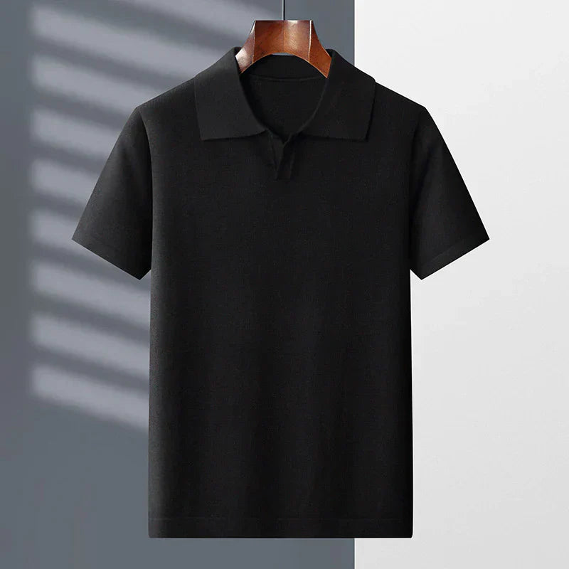 Camisa Polo - Mistura Suave com Colarinho Johnny e Movimento Fácil