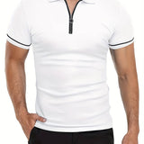 Camisa Polo – Mistura Suave, Corte Slim e Gola com Zíper Respirável