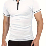 Camisa Polo – Mistura Suave, Corte Slim e Gola com Zíper Respirável
