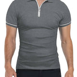 Camisa Polo – Mistura Suave, Corte Slim e Gola com Zíper Respirável