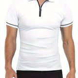 Camisa Polo – Mistura Suave, Corte Slim e Gola com Zíper Respirável