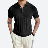 Camisa Polo – Mistura Elástica com Decote em V e Forma Flexível