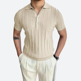 Camisa Polo – Mistura Elástica com Decote em V e Forma Flexível