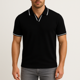 Camisa Polo – Corte Estruturado com Acabamento Contrastante e Forma Respirável