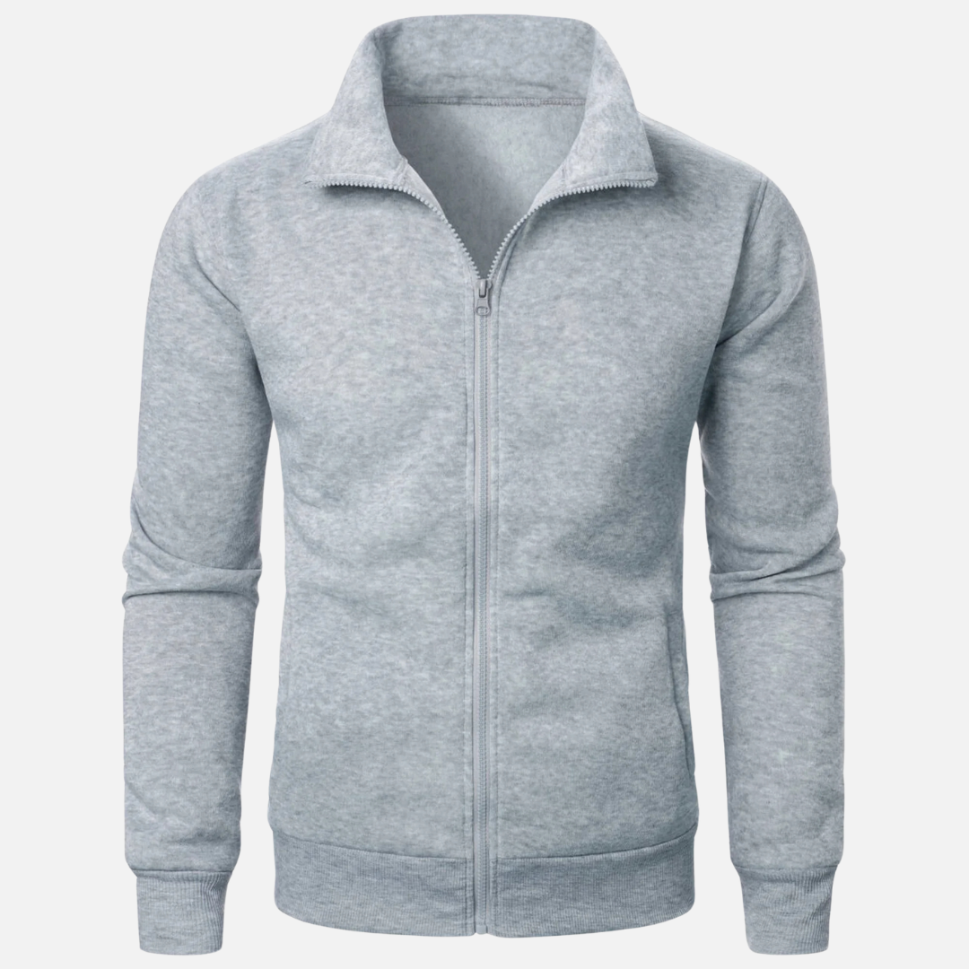 Cardigan em Mistura de Poliéster – Forma Limpa & Camadas Suaves