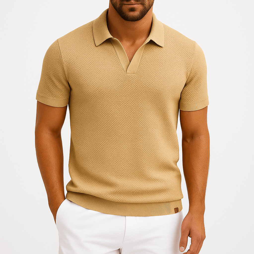 Camisa Polo em Mistura de Poliéster - Malha Texturada e Fácil Fluxo de Ar