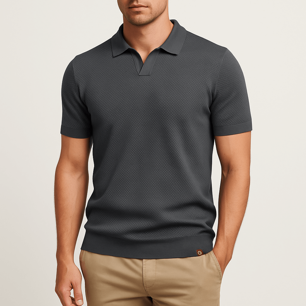 Camisa Polo em Mistura de Poliéster - Malha Texturada e Fácil Fluxo de Ar