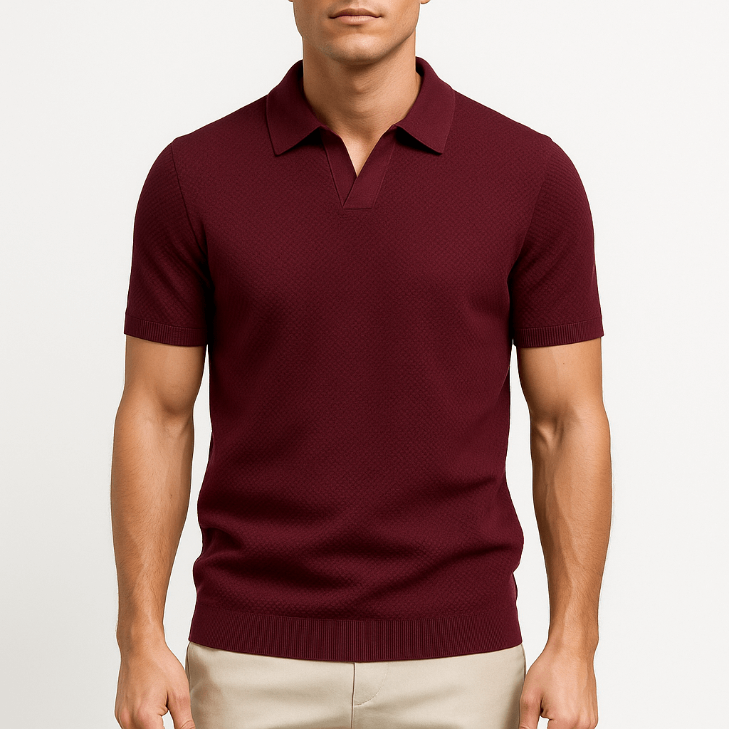 Camisa Polo em Mistura de Poliéster - Malha Texturada e Fácil Fluxo de Ar