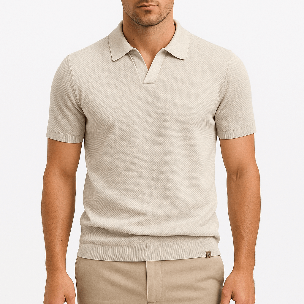 Camisa Polo em Mistura de Poliéster - Malha Texturada e Fácil Fluxo de Ar