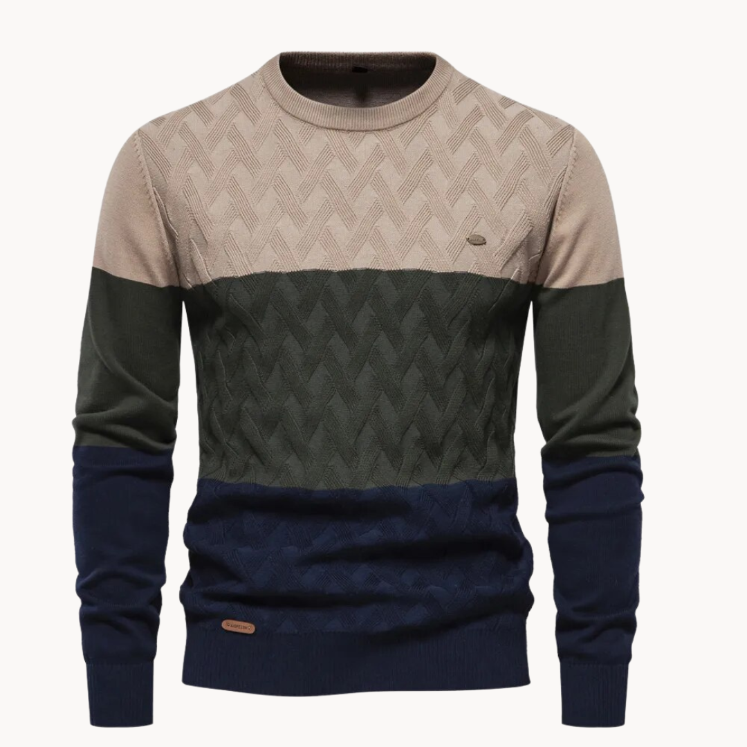 Pullover - Estrutura de Malha Intricada e Ajuste Quente e Respirável