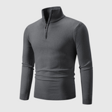 Pullover - Mistura de Malha Suave e Forma Flexível para Conforto