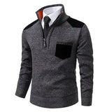 Pullover de Malha - Com Colarinho, Bolso e Aquece