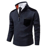 Pullover de Malha - Com Colarinho, Bolso e Aquece