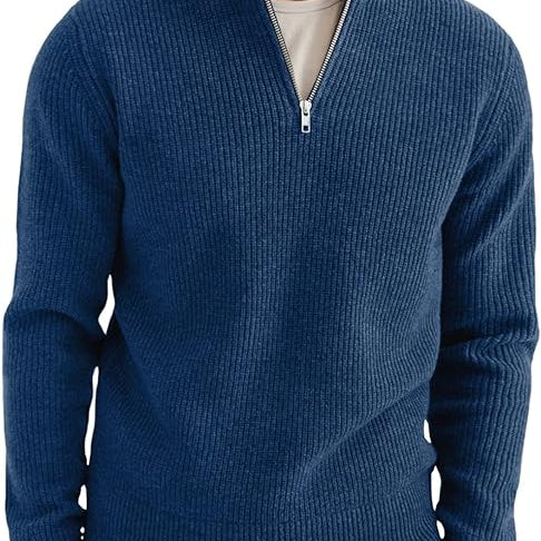 Pullover com Zíper de 1/4 – Gola Estruturada e Movimento Fácil