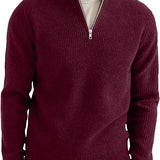 Pullover com Zíper de 1/4 – Gola Estruturada e Movimento Fácil