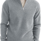 Pullover com Zíper de 1/4 – Gola Estruturada e Movimento Fácil