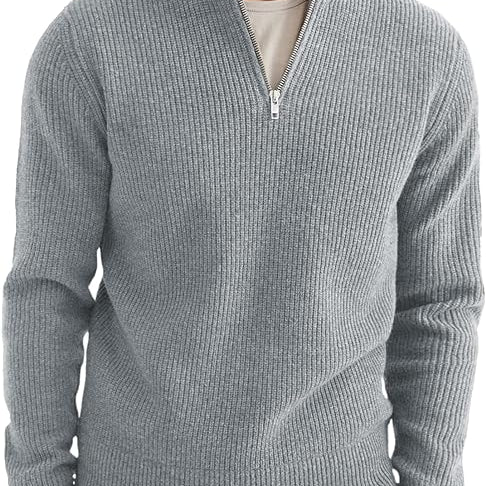 Pullover com Zíper de 1/4 – Gola Estruturada e Movimento Fácil