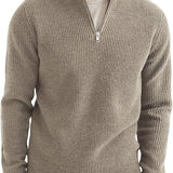 Pullover com Zíper de 1/4 – Gola Estruturada e Movimento Fácil