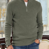 Pullover com Zíper de 1/4 – Gola Estruturada e Movimento Fácil