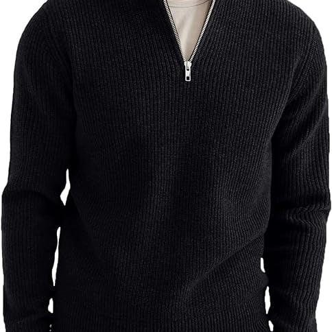 Pullover com Zíper de 1/4 – Gola Estruturada e Movimento Fácil