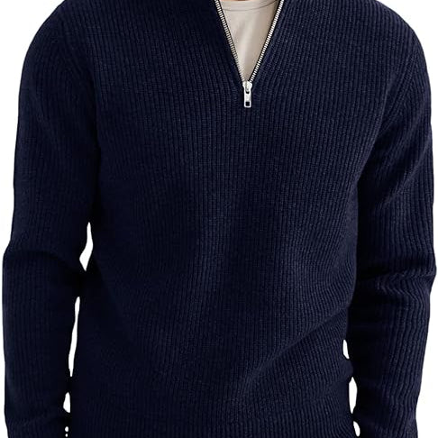Pullover com Zíper de 1/4 – Gola Estruturada e Movimento Fácil