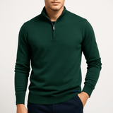 Sweater de Gola Zipper – Forma Ajustada e Abertura com Zíper