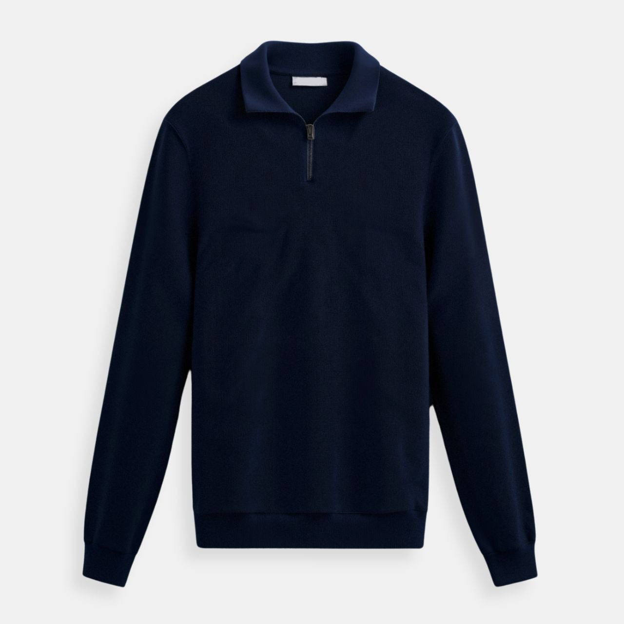 Sweater de Gola Alta com Zíper - Mistura de Malha