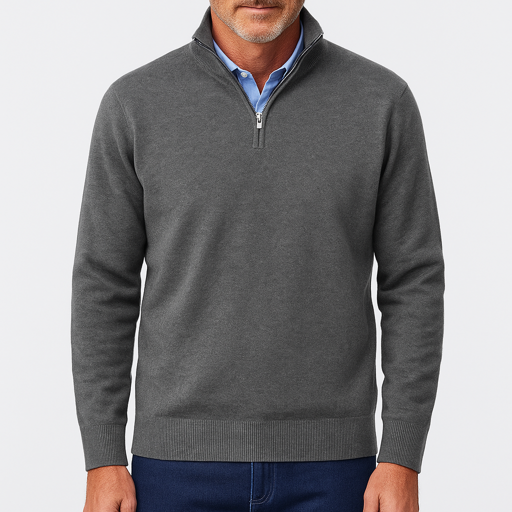 Sweater de Gola Alta - Malha Leve e Corte Slim