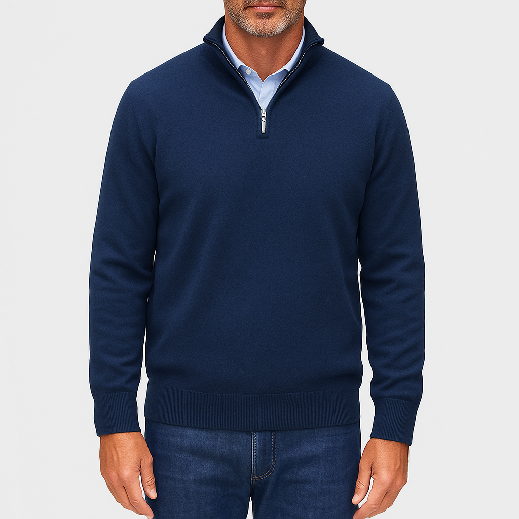 Sweater de Gola Alta - Malha Leve e Corte Slim