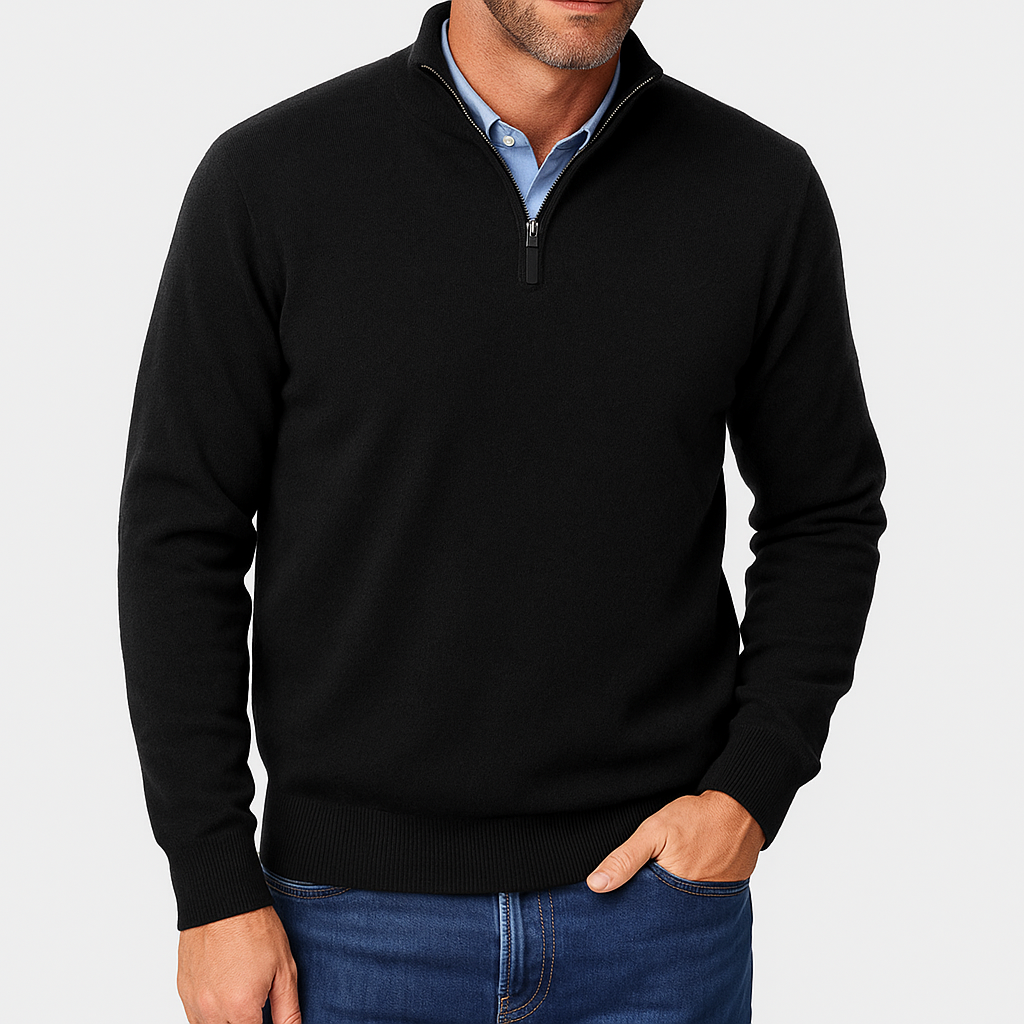 Sweater de Gola Alta - Malha Leve e Corte Slim