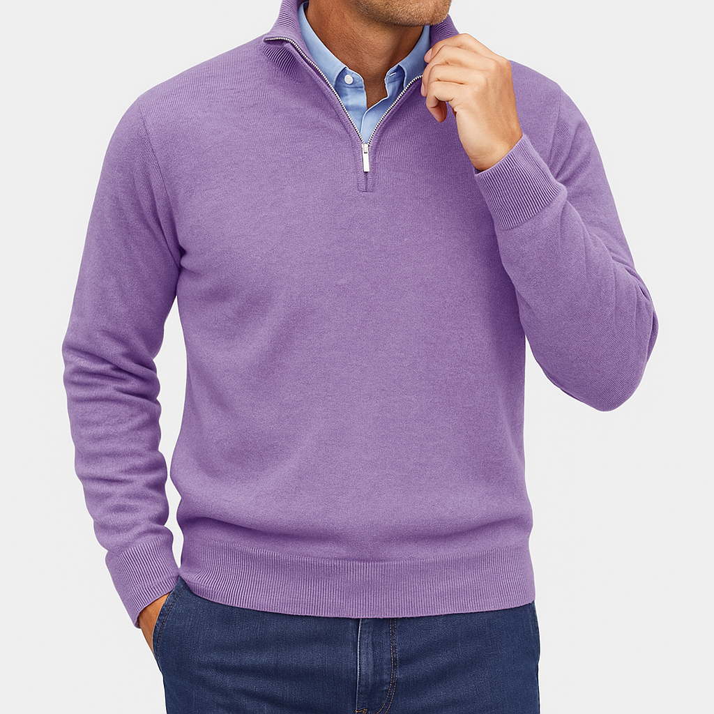 Sweater de Gola Alta - Malha Leve e Corte Slim