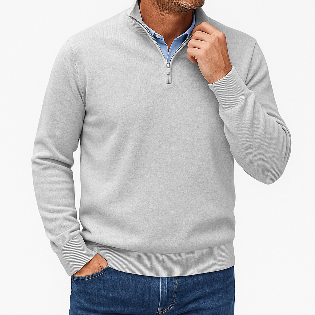 Sweater de Gola Alta - Malha Leve e Corte Slim