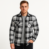 Camisa Jaqueta Acolchoada – Exterior em Xadrez e Calor Uniforme