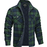 Camisa Jaqueta Acolchoada – Exterior em Xadrez e Calor Uniforme