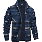 Camisa Jaqueta Acolchoada – Exterior em Xadrez e Calor Uniforme