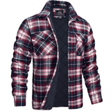 Camisa Jaqueta Acolchoada – Exterior em Xadrez e Calor Uniforme