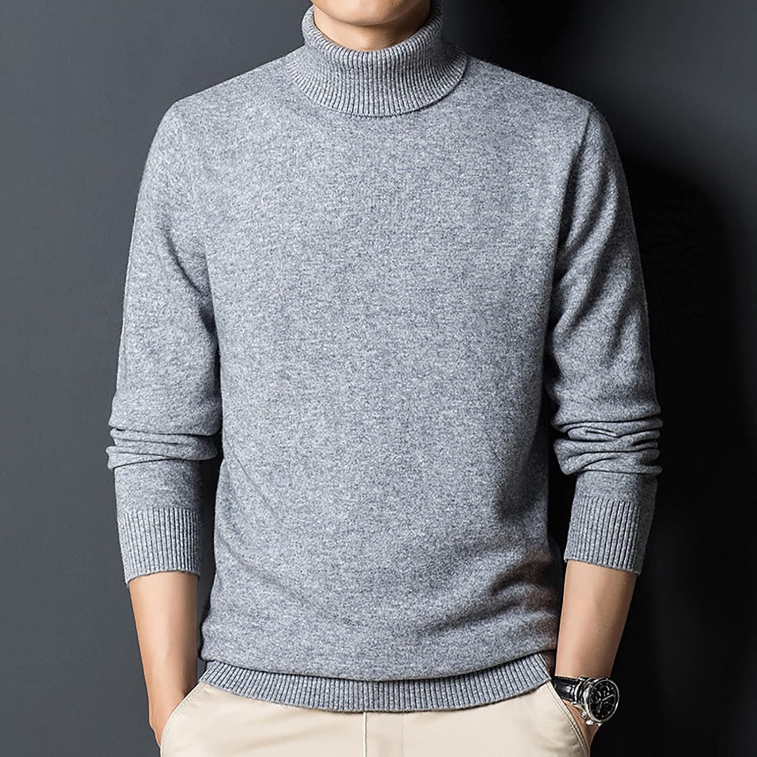 Constantino | Pullover Gola Alta Malha Elasticizada