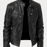 Victor - Jaqueta de Couro Casual: Estilo Atemporal e Conforto