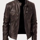 Victor - Jaqueta de Couro Casual: Estilo Atemporal e Conforto