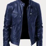 Victor - Jaqueta de Couro Casual: Estilo Atemporal e Conforto