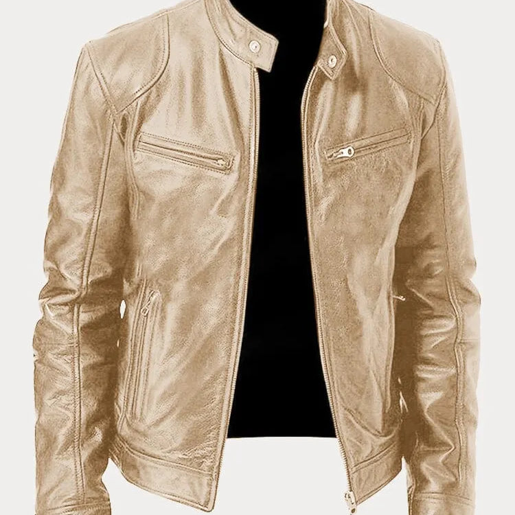 Victor - Jaqueta de Couro Casual: Estilo Atemporal e Conforto