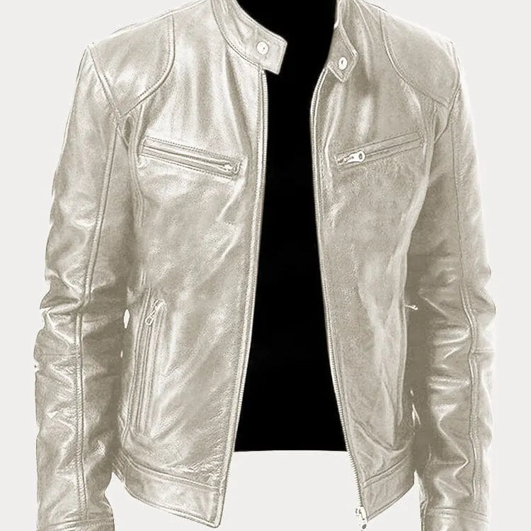 Victor - Jaqueta de Couro Casual: Estilo Atemporal e Conforto