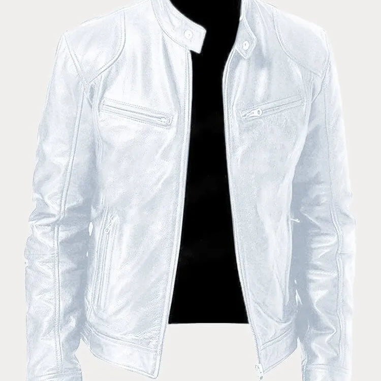 Victor - Jaqueta de Couro Casual: Estilo Atemporal e Conforto