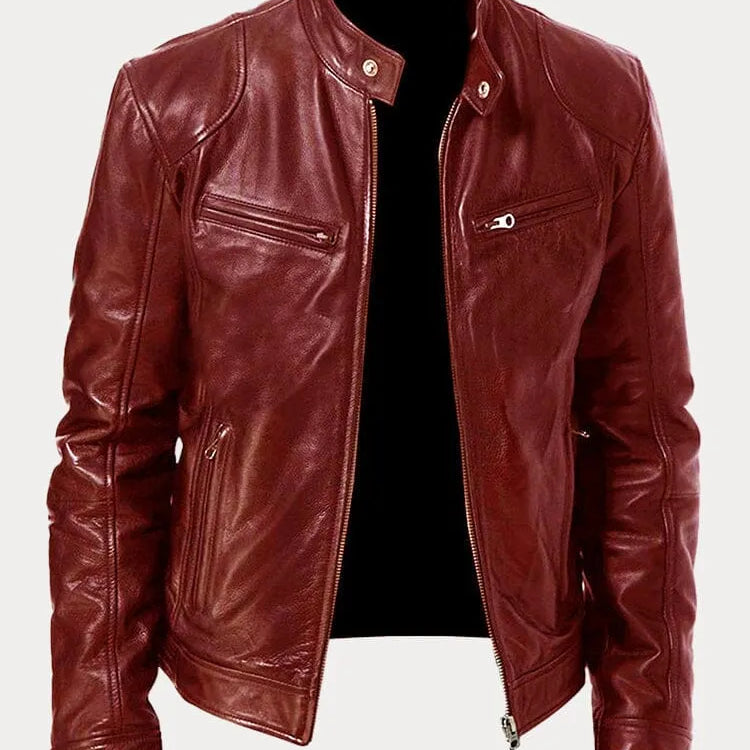 Victor - Jaqueta de Couro Casual: Estilo Atemporal e Conforto