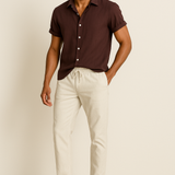 Conjunto de Camisa e Calças – Camisa de Manga Curta e Cintura Elástica