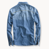 Camisa - Mistura Escovada com Botões à Frente e Ajuste Quente e Respirável